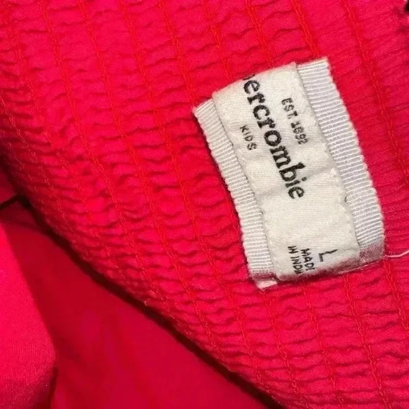 Abercrombie & Fitch Red Floral Dress Size L Kids - Picture 10 of 13